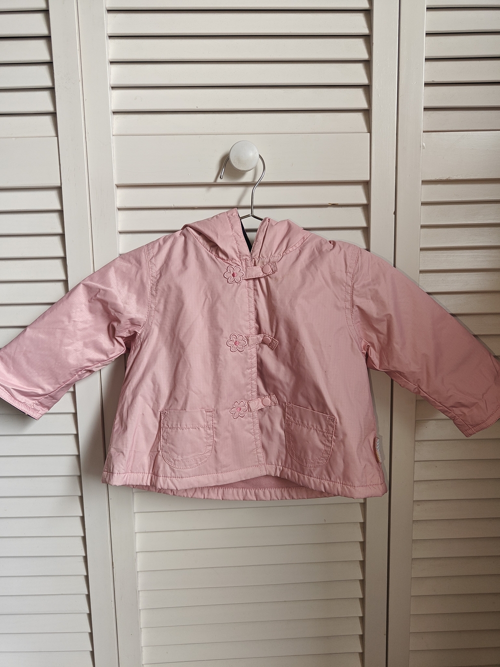 Vintage 1998 Gymboree Pink Floral Raincoat Hooded 3/6M